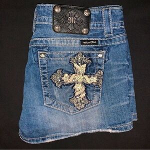 Miss Me Shorts Size 29 Cross Design